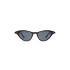 Akari Trendy Oval Cat Eye Sunglasses Black