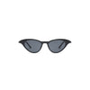 Akari Trendy Oval Cat Eye Sunglasses Black
