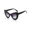 Jet Black Monaco Round Cat Eye Minimal Simple Thick Vintage Polycarbonate Frames UV400 - Free Shipping – Monarch Tokyo – Japan Fashion – Premium Sunglasses, Luxury Brand – Pairs, Specs, Shades, Frames, Sunnies